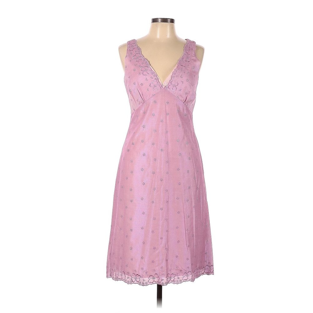 EUC Tocca Mauve Dream Shimmer Eyelet Dress Size 6